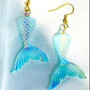 Mermaid Tail Acrylic Earrings